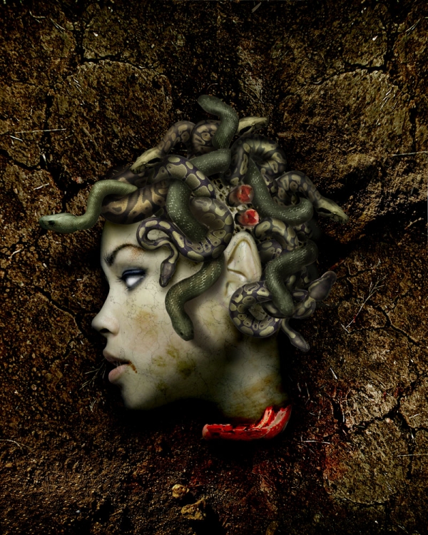 Creation of Medusa's Head: Step 12